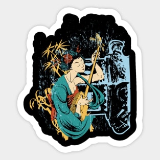 Japanese Geisha Illustration Sticker